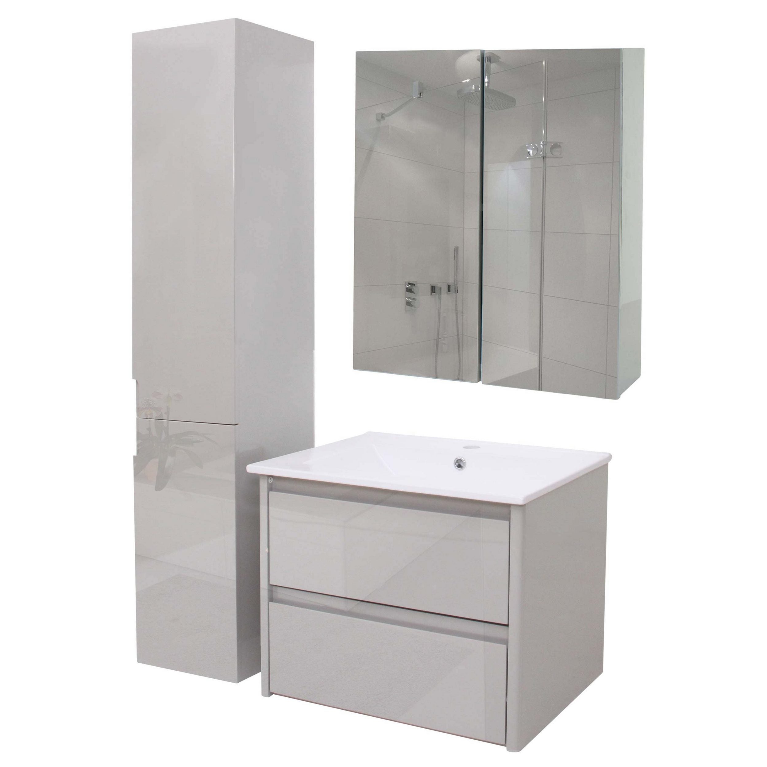 Badezimmer-Set Lissabon - Hochglanz-Optik
