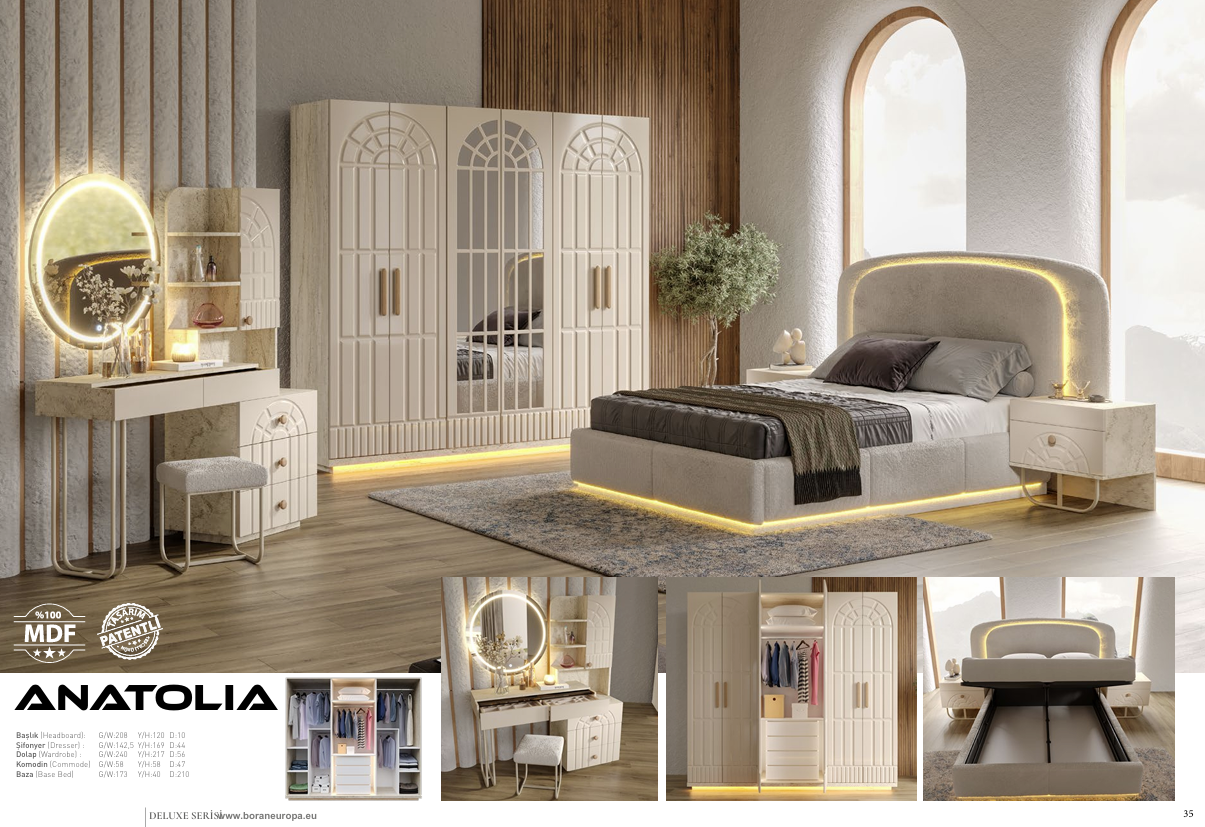 ANATOLIA DELUXE Schlafzimmer Set – Zeitlose Eleganz & Premium Wohnkomfort