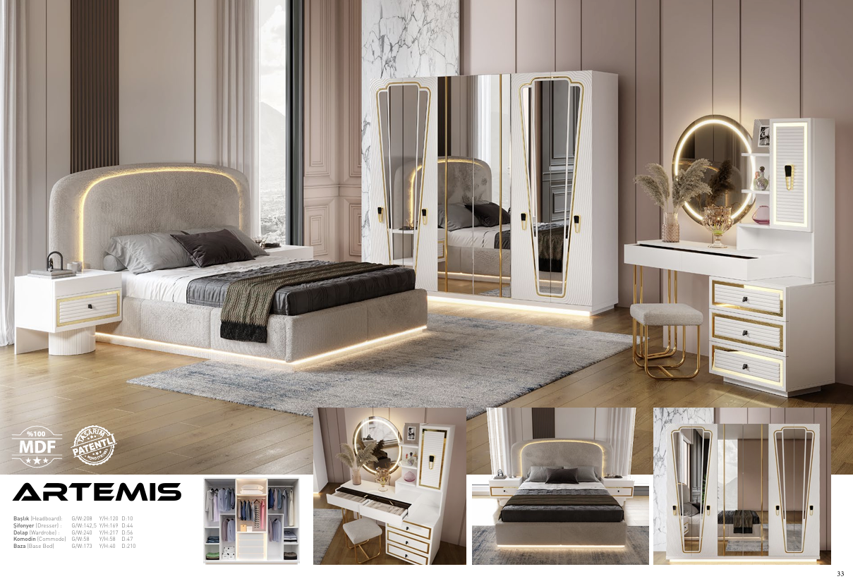 ARTEMIS DELUXE Schlafzimmer Set – Luxus Design & Exklusive Wohnatmosphäre
