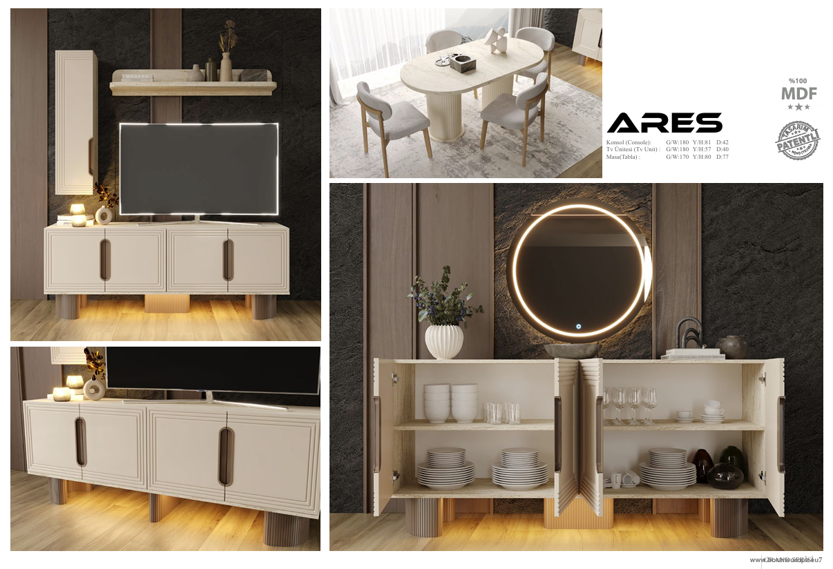 ARES GRAND Esszimmer-Set – Modernes Design & Elegante Details