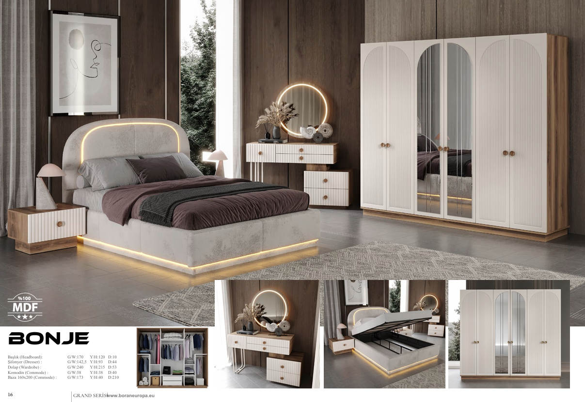 BONJE Schlafzimmer Set – Luxus, Komfort & Modernes Design