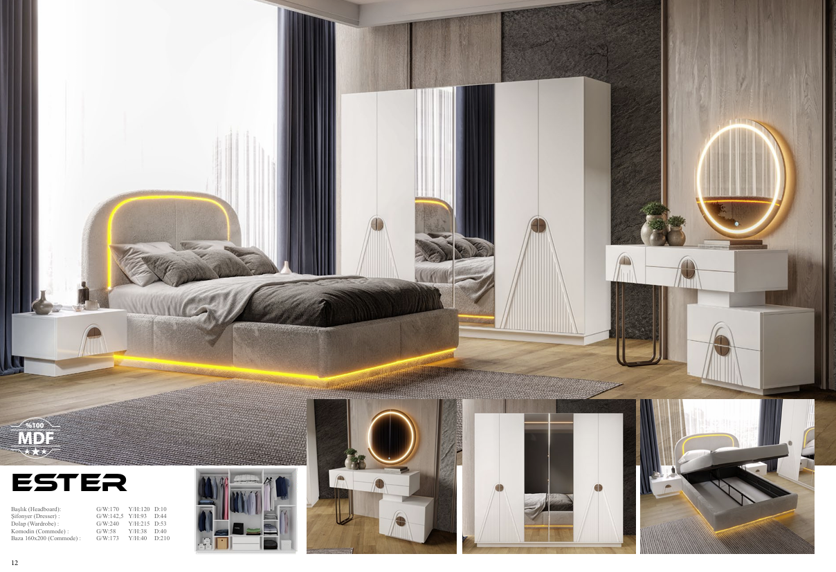 ESTER Schlafzimmer Set – Stilvolle Eleganz & Moderner Wohnkomfort