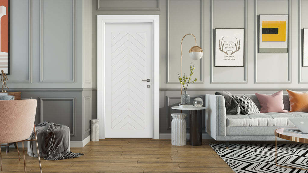 Fishbone Lacquered White Innentür - Variodor