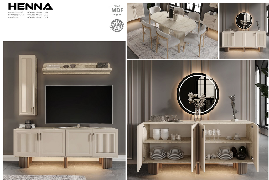 HENNA DELUXE Esszimmer-Set – Modernes Design & Elegante Details