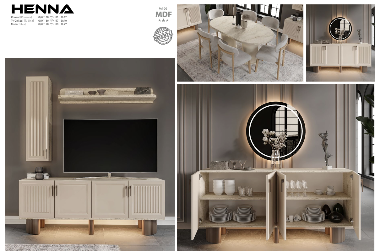 HENNA DELUXE Esszimmer-Set – Modernes Design & Elegante Details