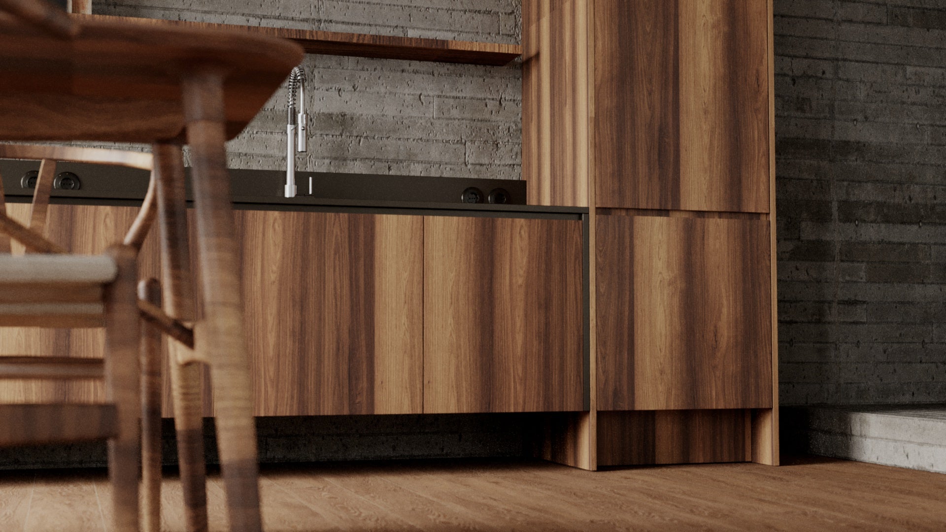 Anamur Laminatboden Set mit Fußleiste und dämmung