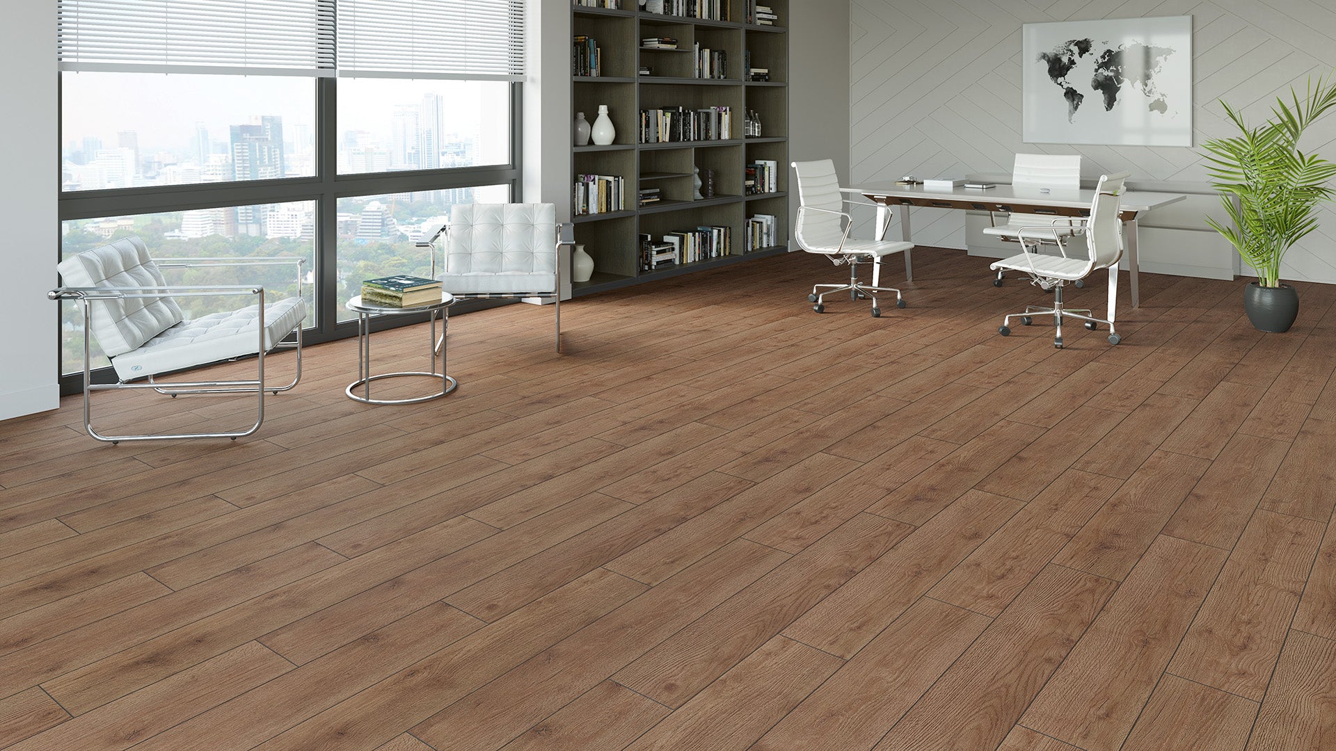 Inebolu Laminatboden Set mit Fußleiste und  Dämmung