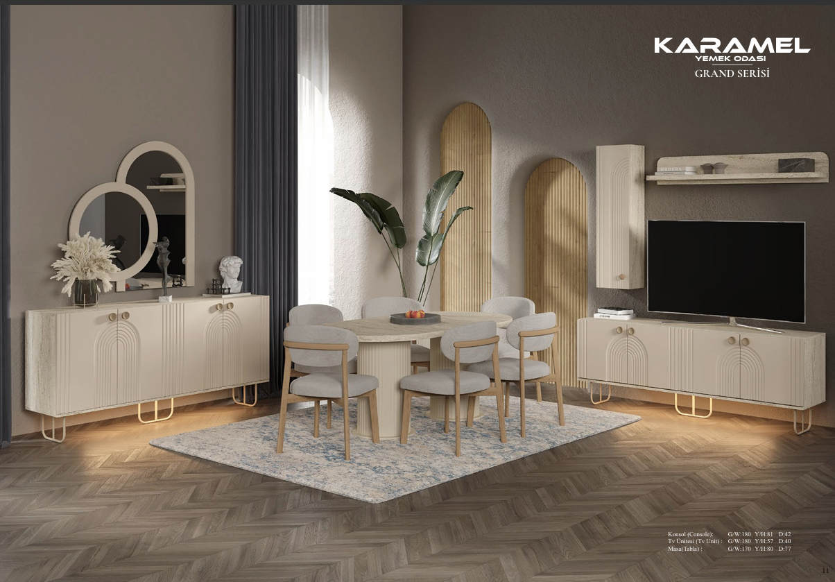 KARAMEL GRAND Esszimmer-Set – Modernes Design &amp; Elegante Details