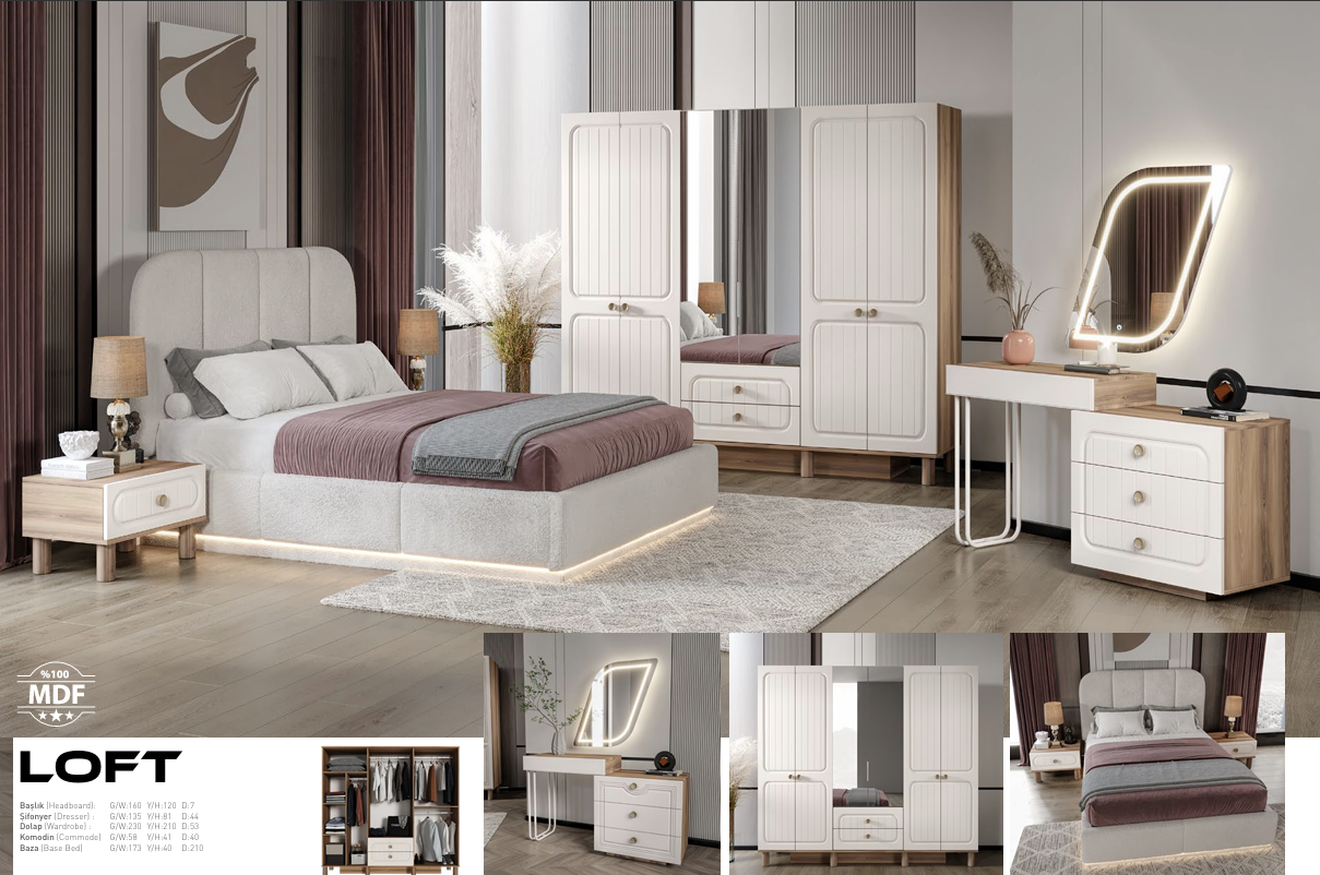LOFT ICON Schlafzimmer Set – Modernes Premium Design & Stilvoller Komfort
