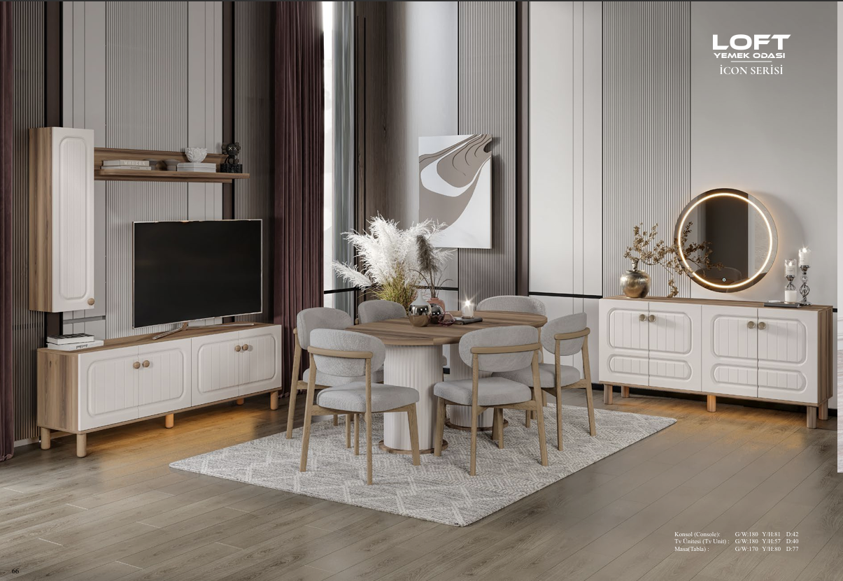 LOFT ICON Esszimmer-Set – Modernes Design & Elegante Details