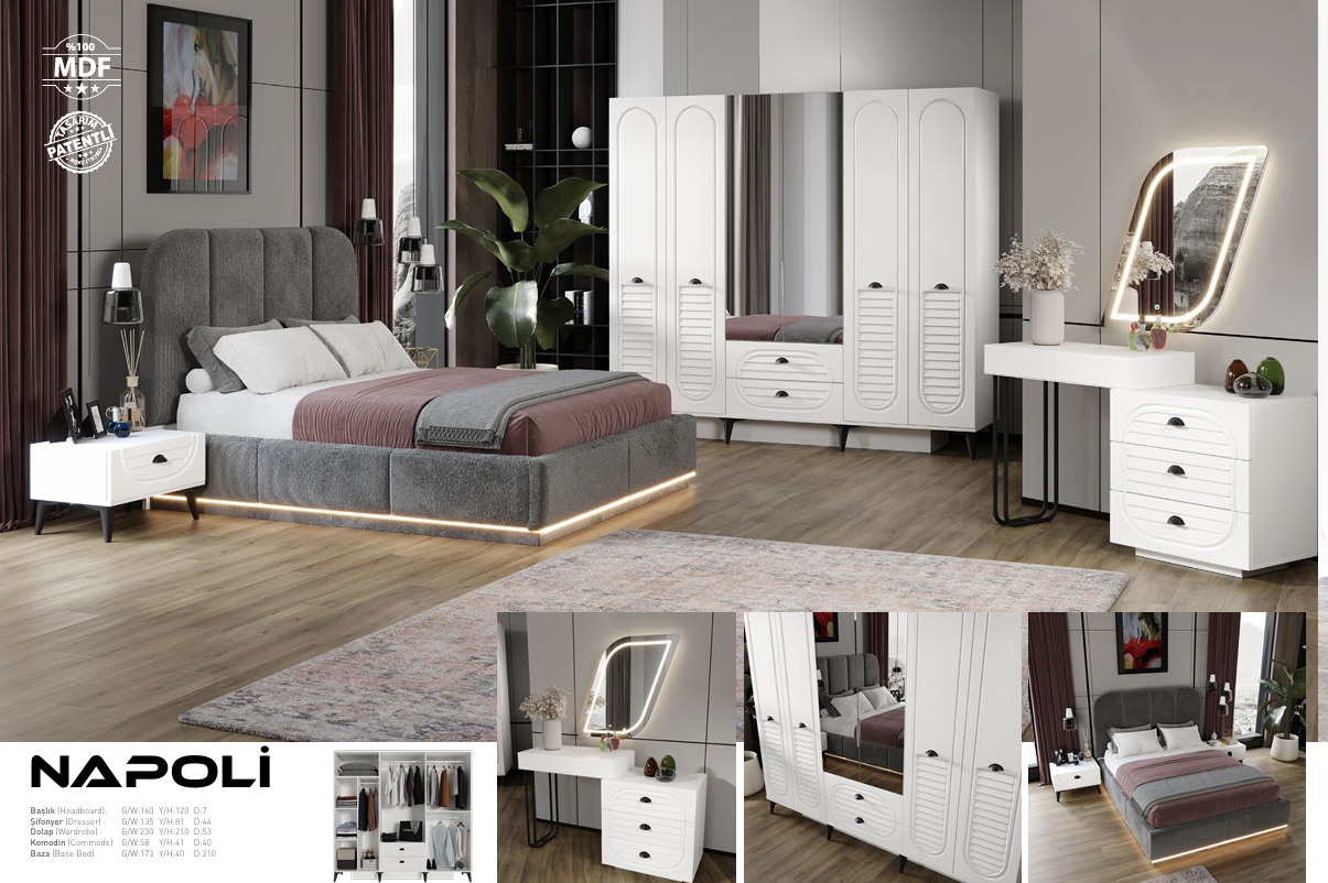 NAPOLI ICON Schlafzimmer Set – Modernes Premium Design & Stilvoller Komfort