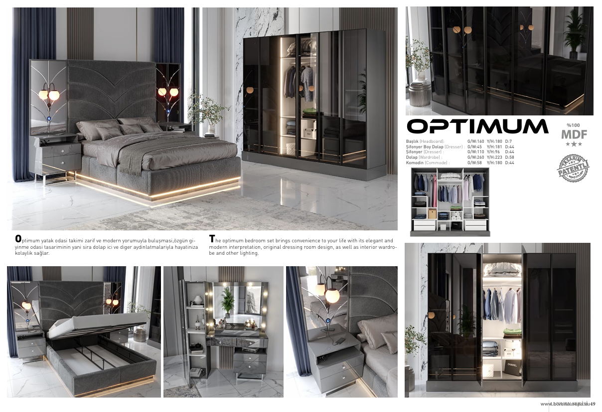 OPTIMUM LUXURY Schlafzimmer Set – Exklusives Premium Design & Höchster Komfort