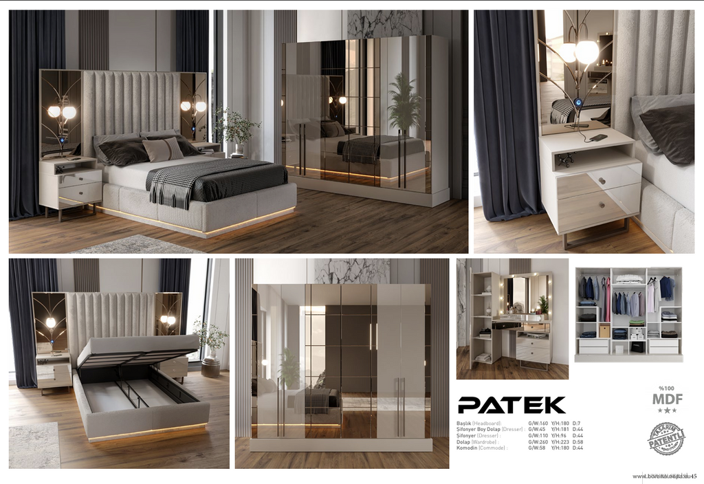 PATEK LUXURY Schlafzimmer Set – Exklusiver Luxus & Zeitlose Premium Eleganz
