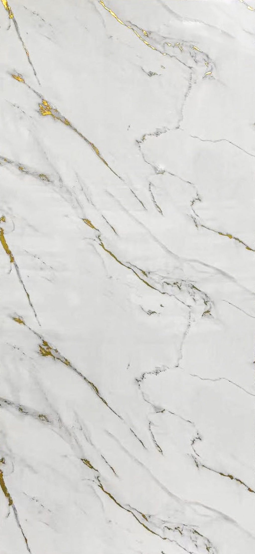 PVC Wandpaneel 120 x 260 cm Weiß Gold Marmoroptik