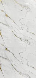 PVC Wandpaneel 120 x 260 cm Weiß Gold Marmoroptik