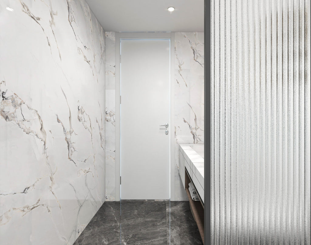 PVC Wandpaneel 122x260 cm Calacatta Bronze Marmoroptik