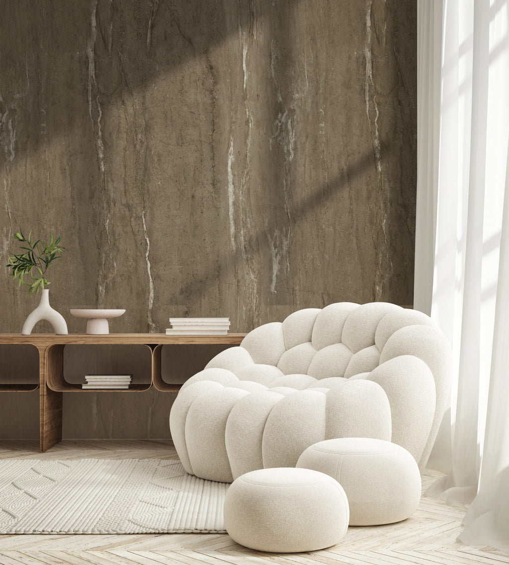 PVC Wandpaneel 260x120 cm Weiß Braun