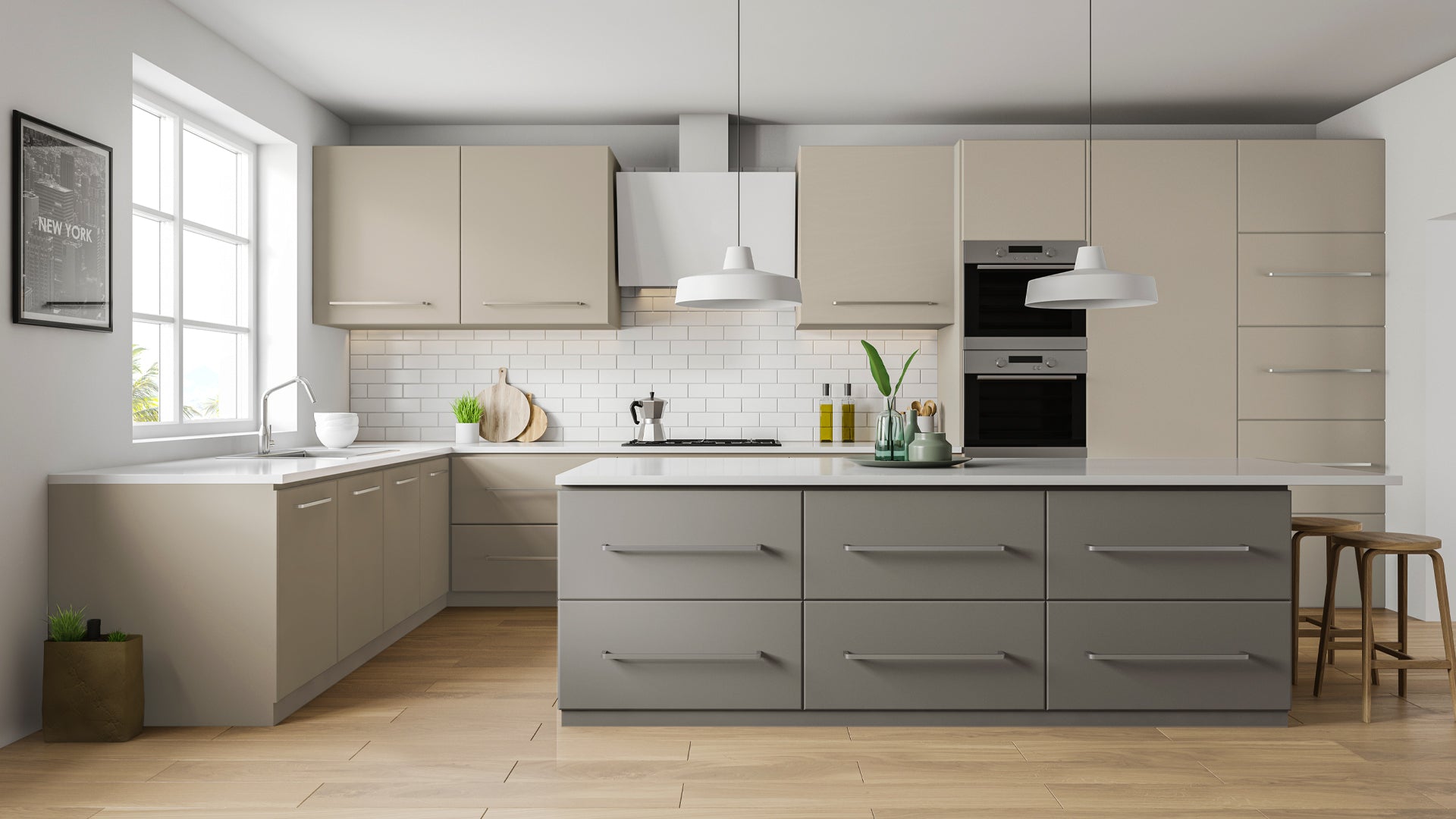 Rhein Laminatboden Set mit Fußleiste und Dämmung