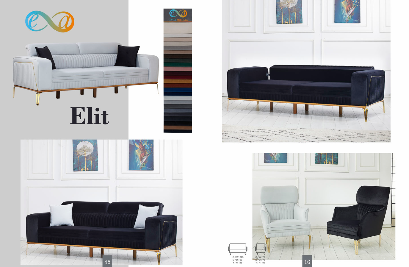 ELIT Wohnzimmerset – Luxus, Komfort & Zeitloses Design