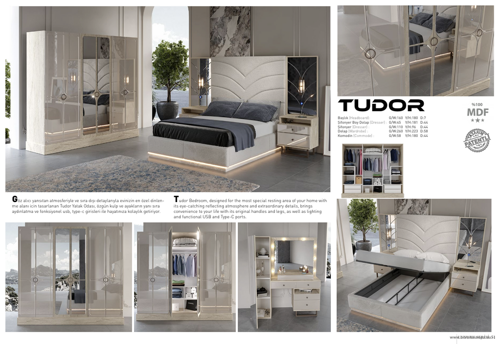 TUDOR LUXURY Schlafzimmer Set – Königlicher Luxus & Zeitlose Eleganz