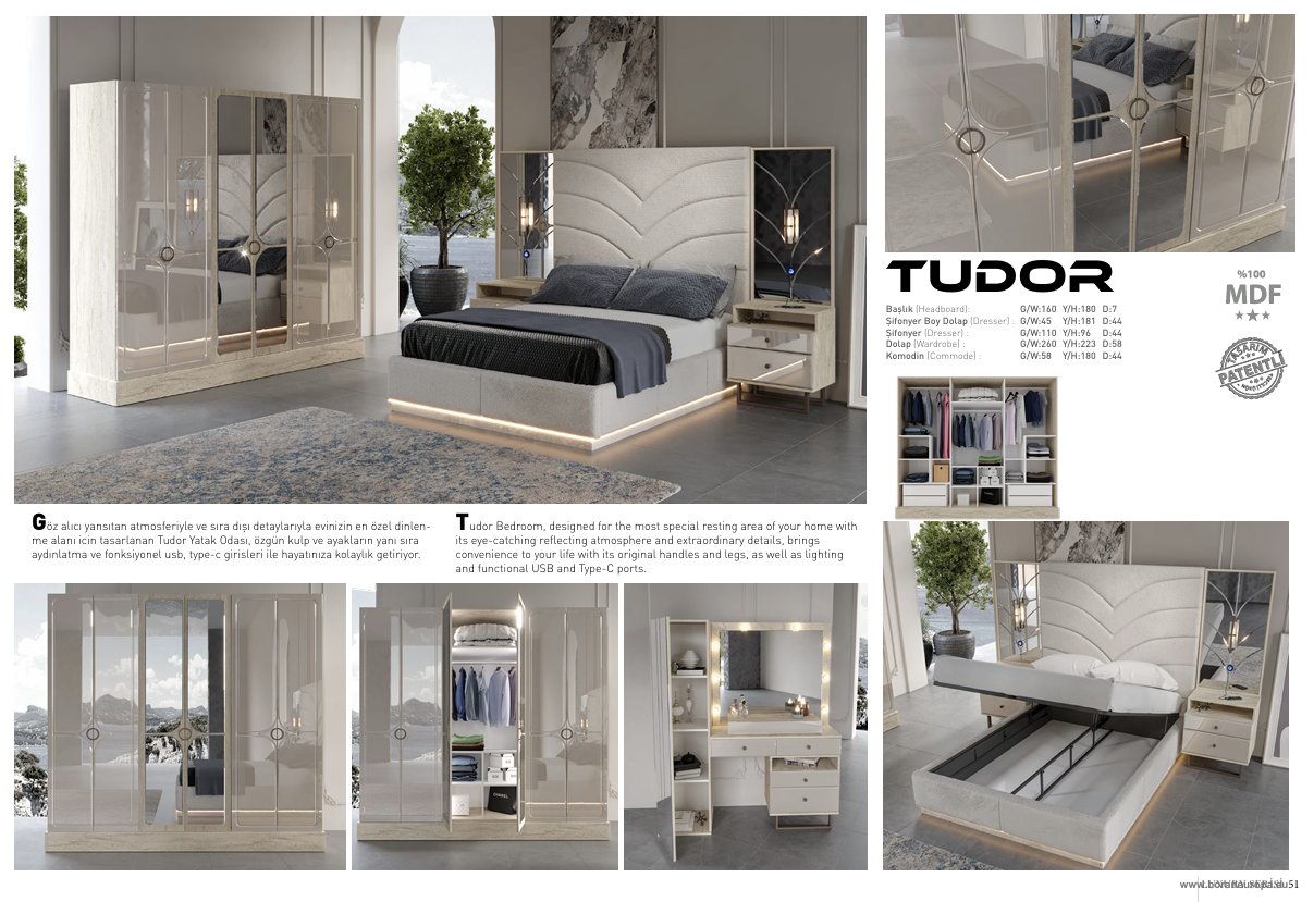 TUDOR LUXURY Schlafzimmer Set – Königlicher Luxus & Zeitlose Eleganz