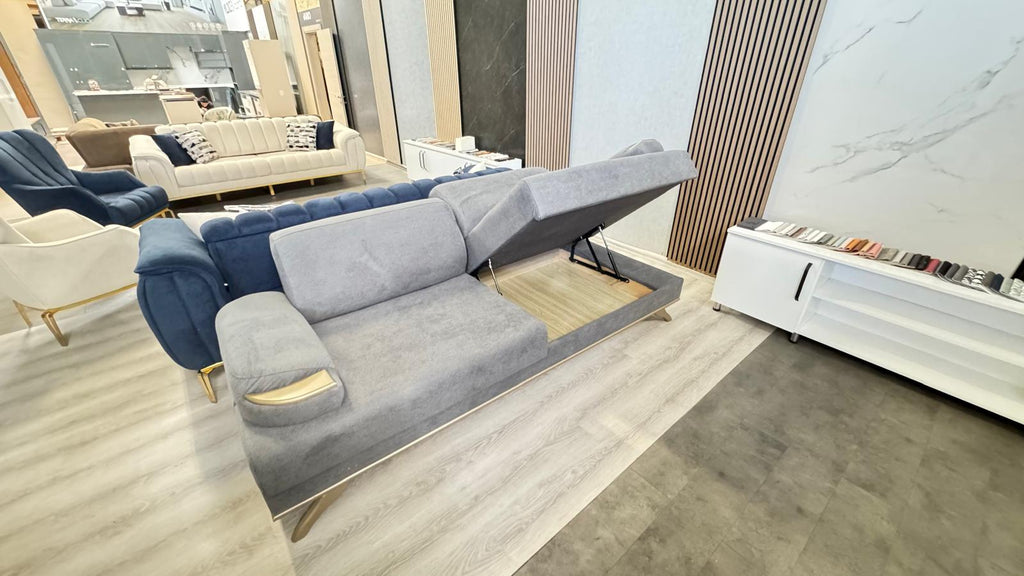 Modernes Schlafsofa NOVISSIMA mit Bettkasten & Stauraum | 230x90 cm