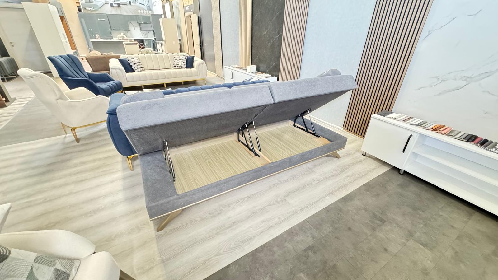 Modernes Schlafsofa NOVISSIMA mit Bettkasten & Stauraum | 230x90 cm