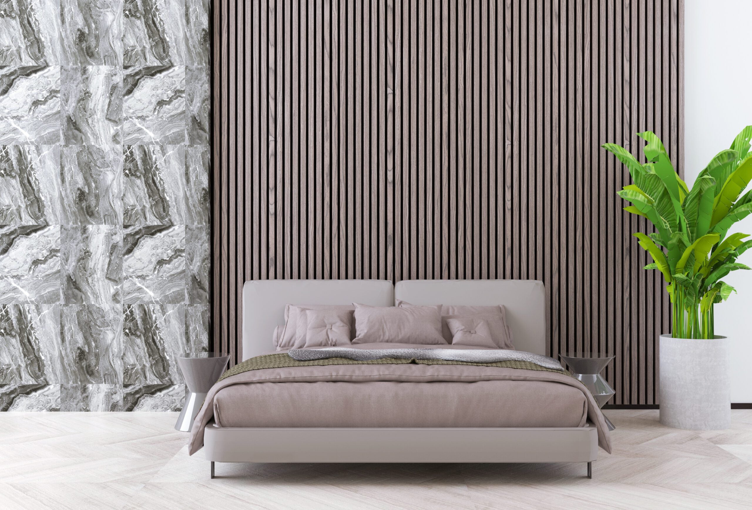 Akustik Wandpaneel 260x60 cm Eiche Walnuss