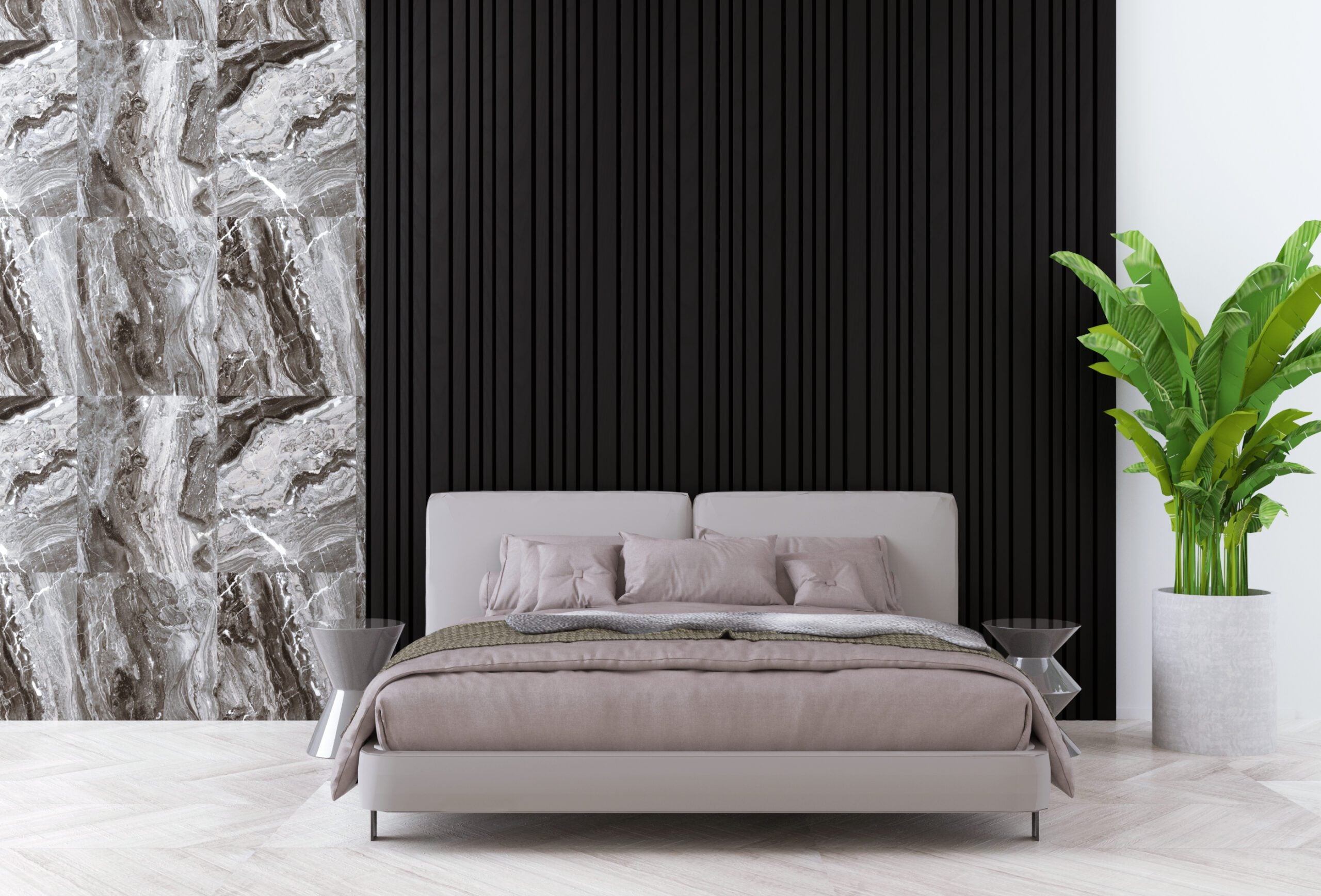 Akustik Paneele 260x60 cm Eiche Schwarz