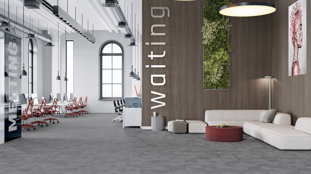 Retro-Steinpflaster Laminatboden Set mit Fußleiste und Dämmung ab 11,99 Euro / m²